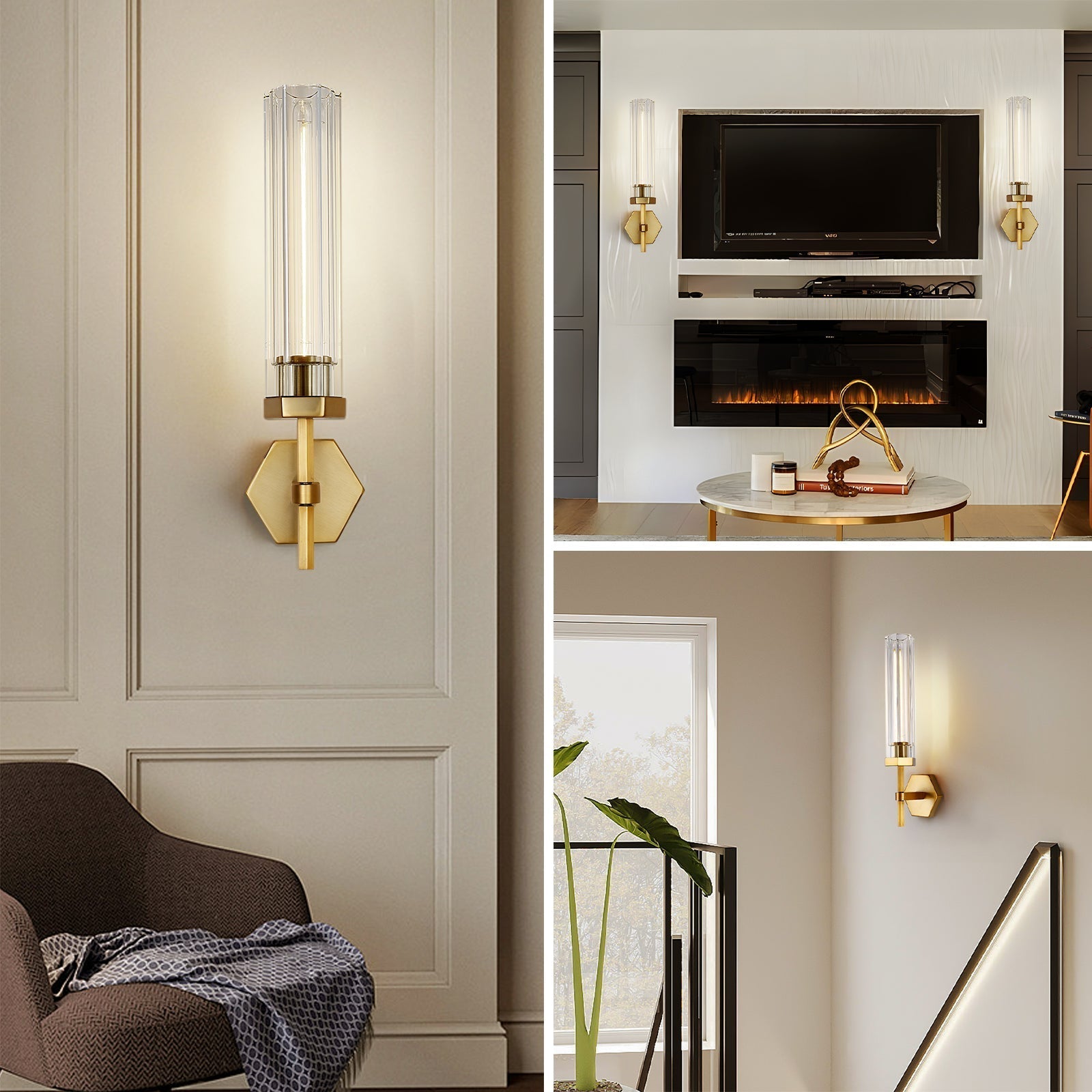 Lambert Hexagonal Sconce-Meet Lighting