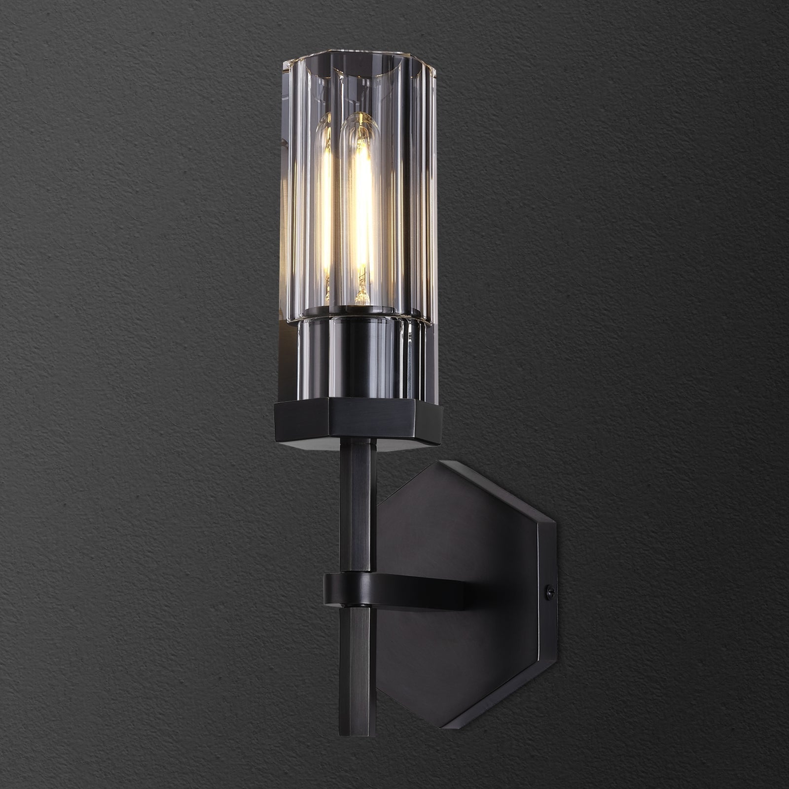 Lambert Hexagonal Sconce-Meet Lighting