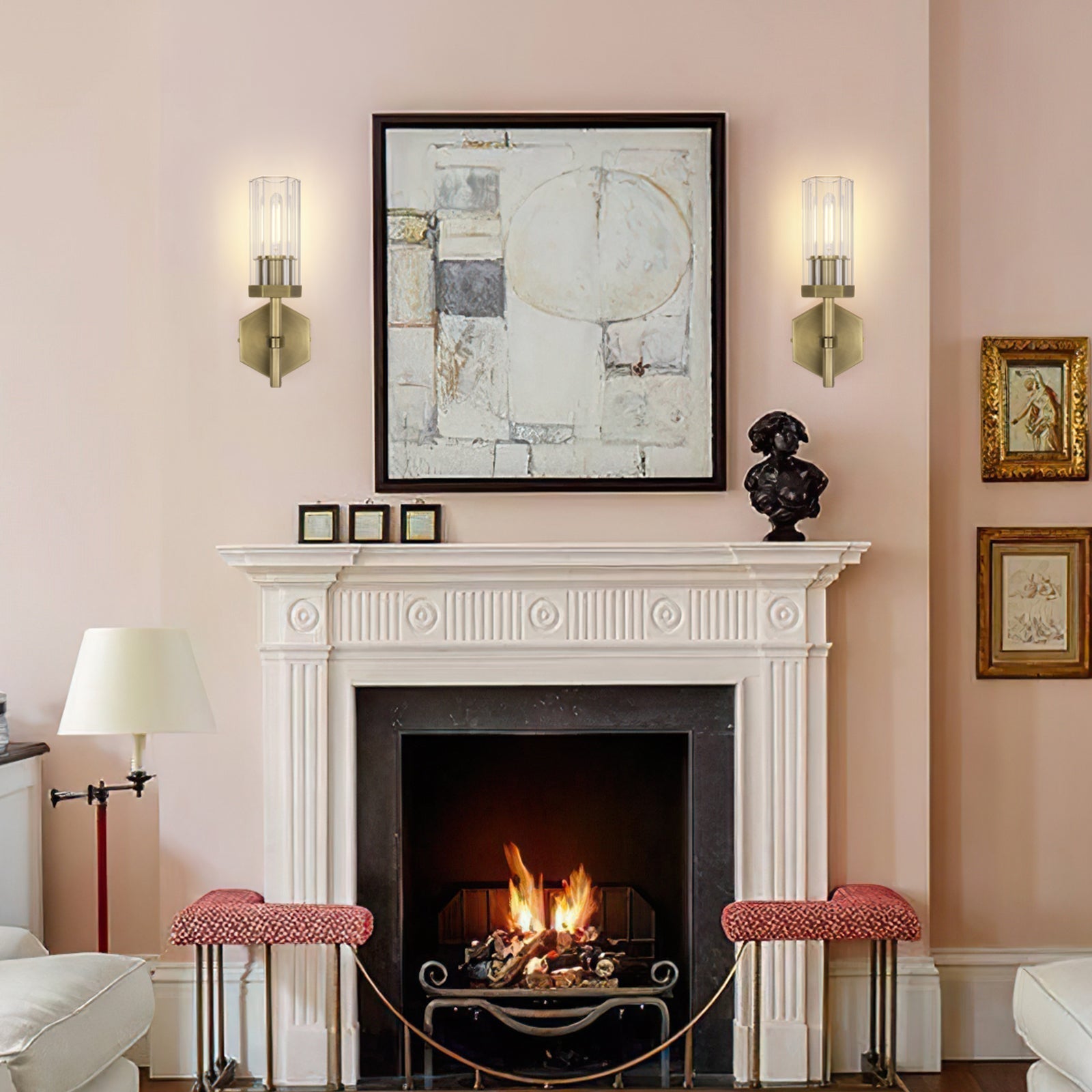 Lambert Hexagonal Sconce-Meet Lighting