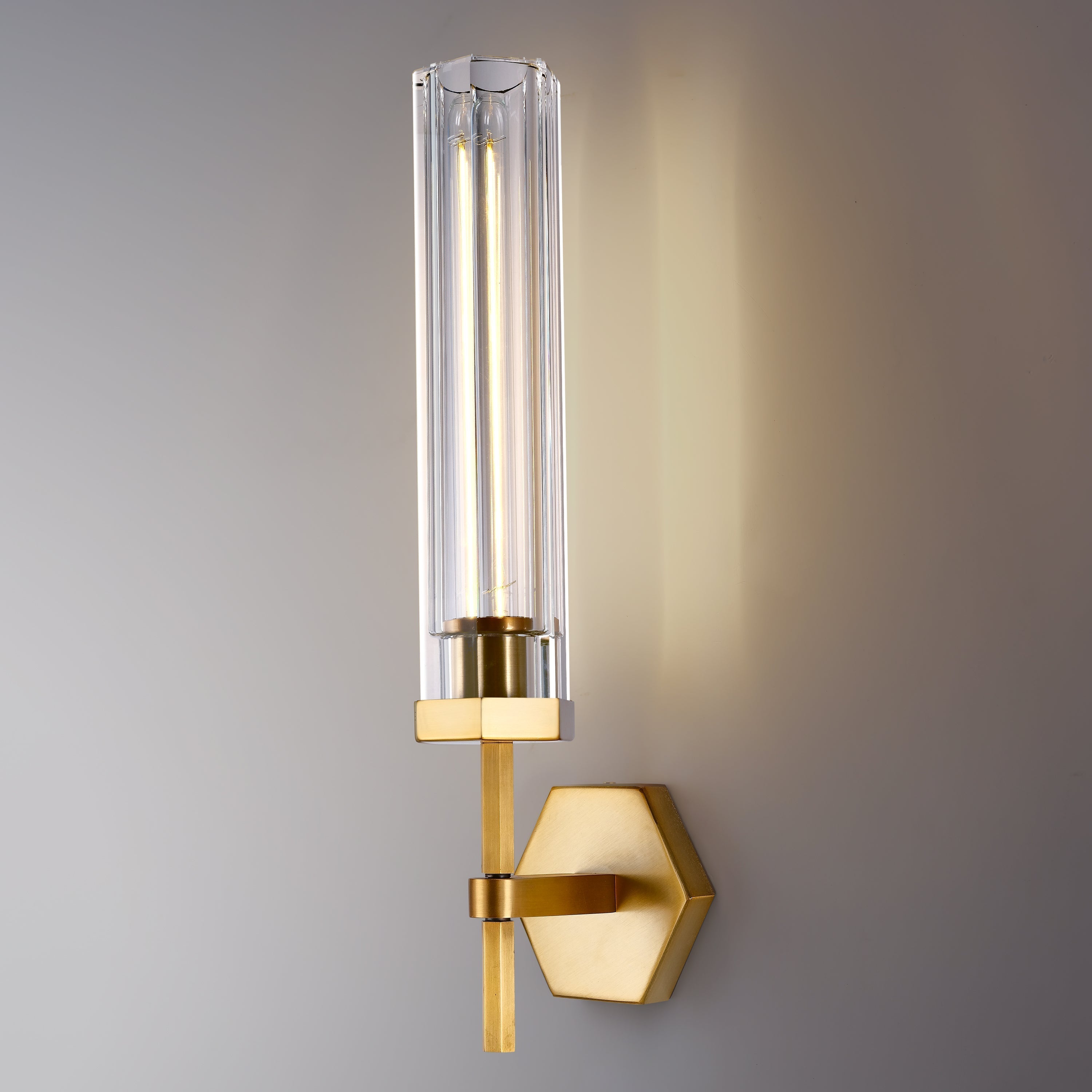 Lambert Hexagonal Sconce-Meet Lighting