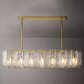 Lattic Clear Glass Rectangular Chandelier 67"-MEET LIGHTING