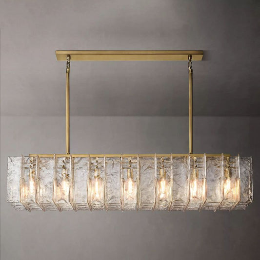Latracy Rectangular Chandelier 67" chandeliers for dining room,chandeliers for stairways,chandeliers for foyer,chandeliers for bedrooms,chandeliers for kitchen,chandeliers for living room Rbrights Lacquered Burnished Brass  