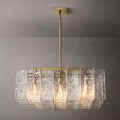 Lattic Clear Glass Square Chandelier 37"-MEET LIGHTING