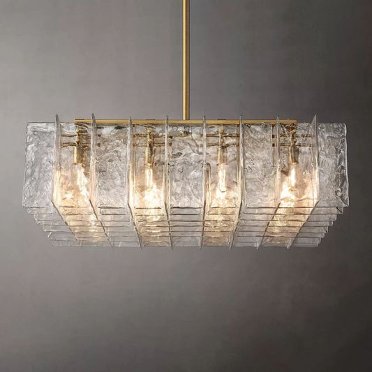 Latracy Square Chandelier 49" chandeliers for dining room,chandeliers for stairways,chandeliers for foyer,chandeliers for bedrooms,chandeliers for kitchen,chandeliers for living room Rbrights Lacquered Burnished Brass  