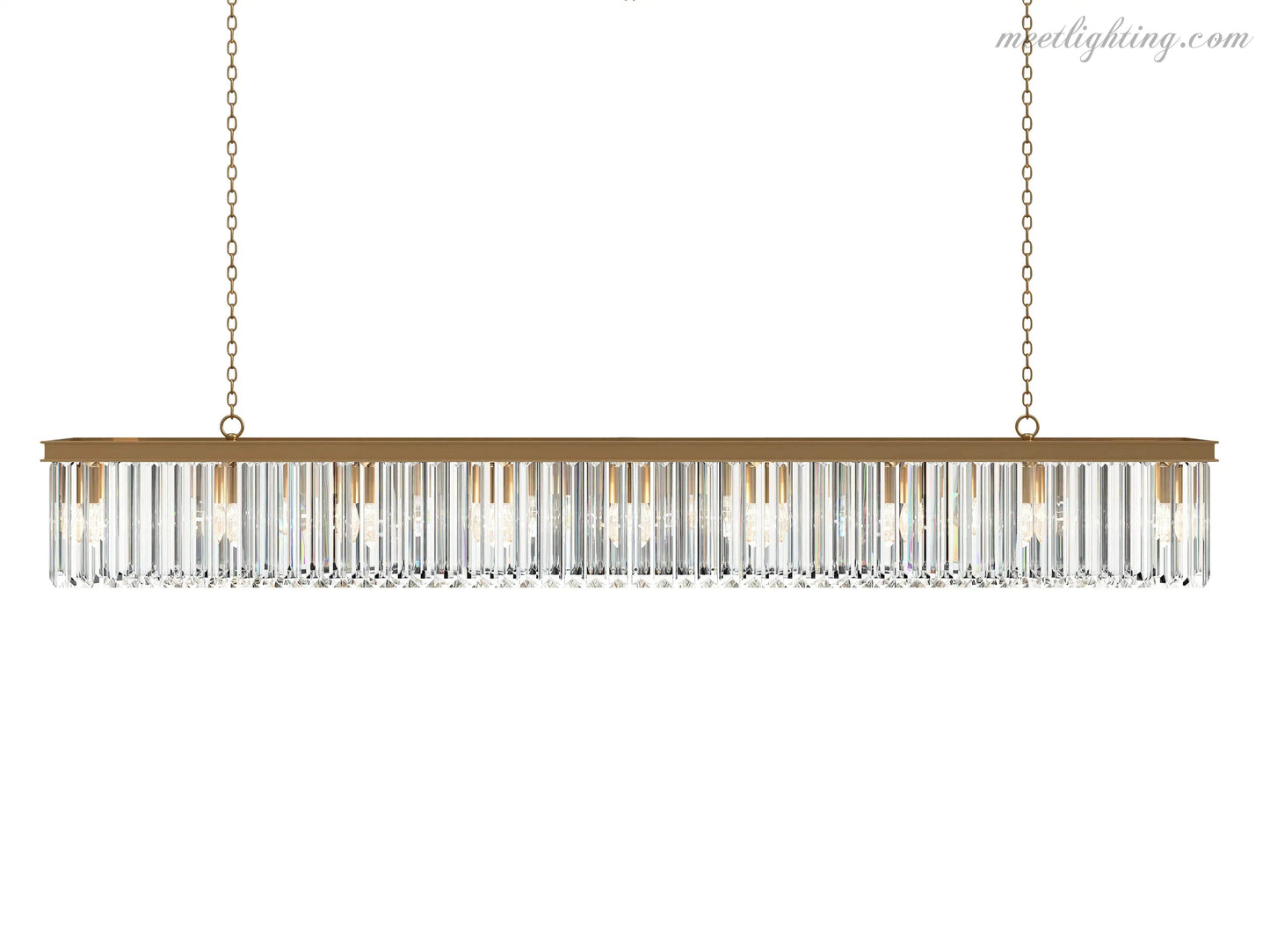 Leyland Rectangular Chandelier-Meet Lighting