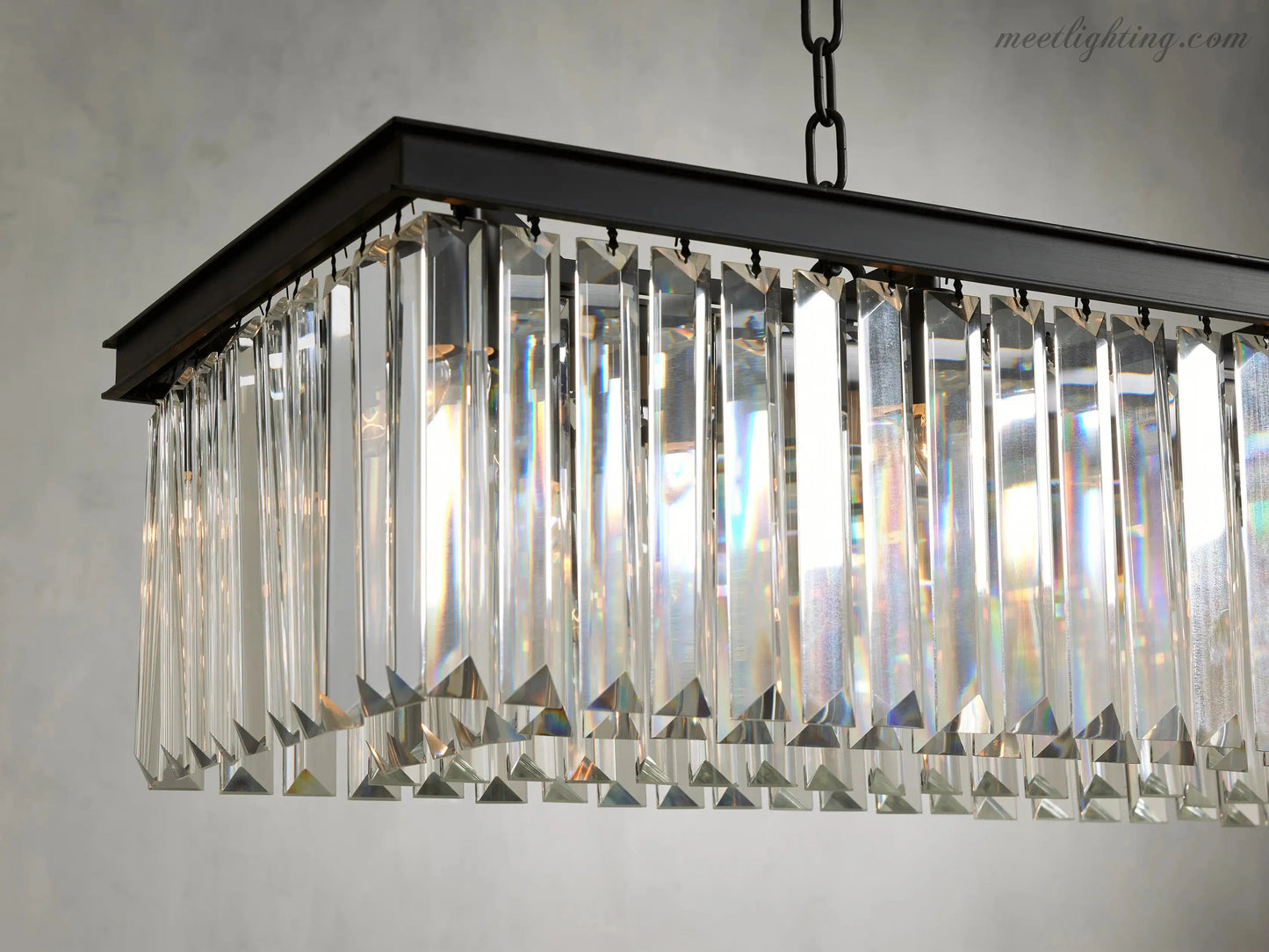 Leyland Rectangular Chandelier-Meet Lighting