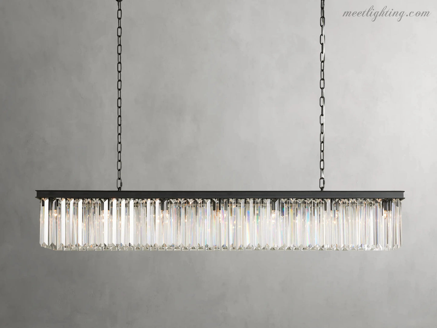 Leyland Rectangular Chandelier-Meet Lighting