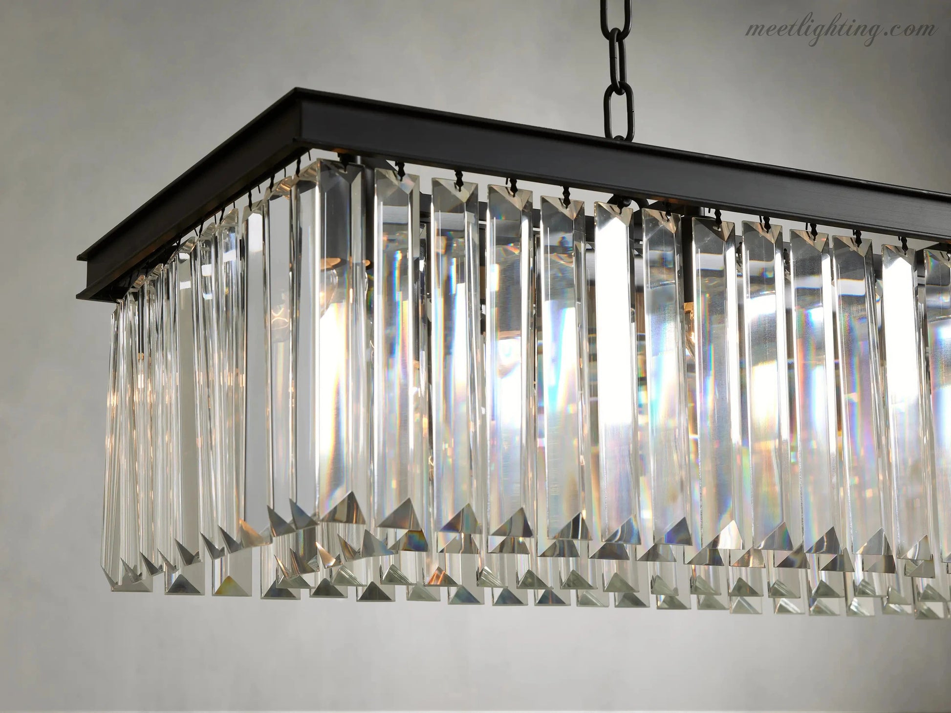 Leyland Rectangular Chandelier-Meet Lighting