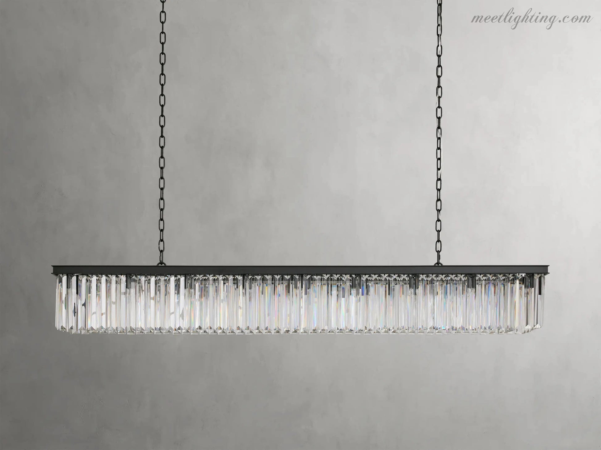 Leyland Rectangular Chandelier-Meet Lighting