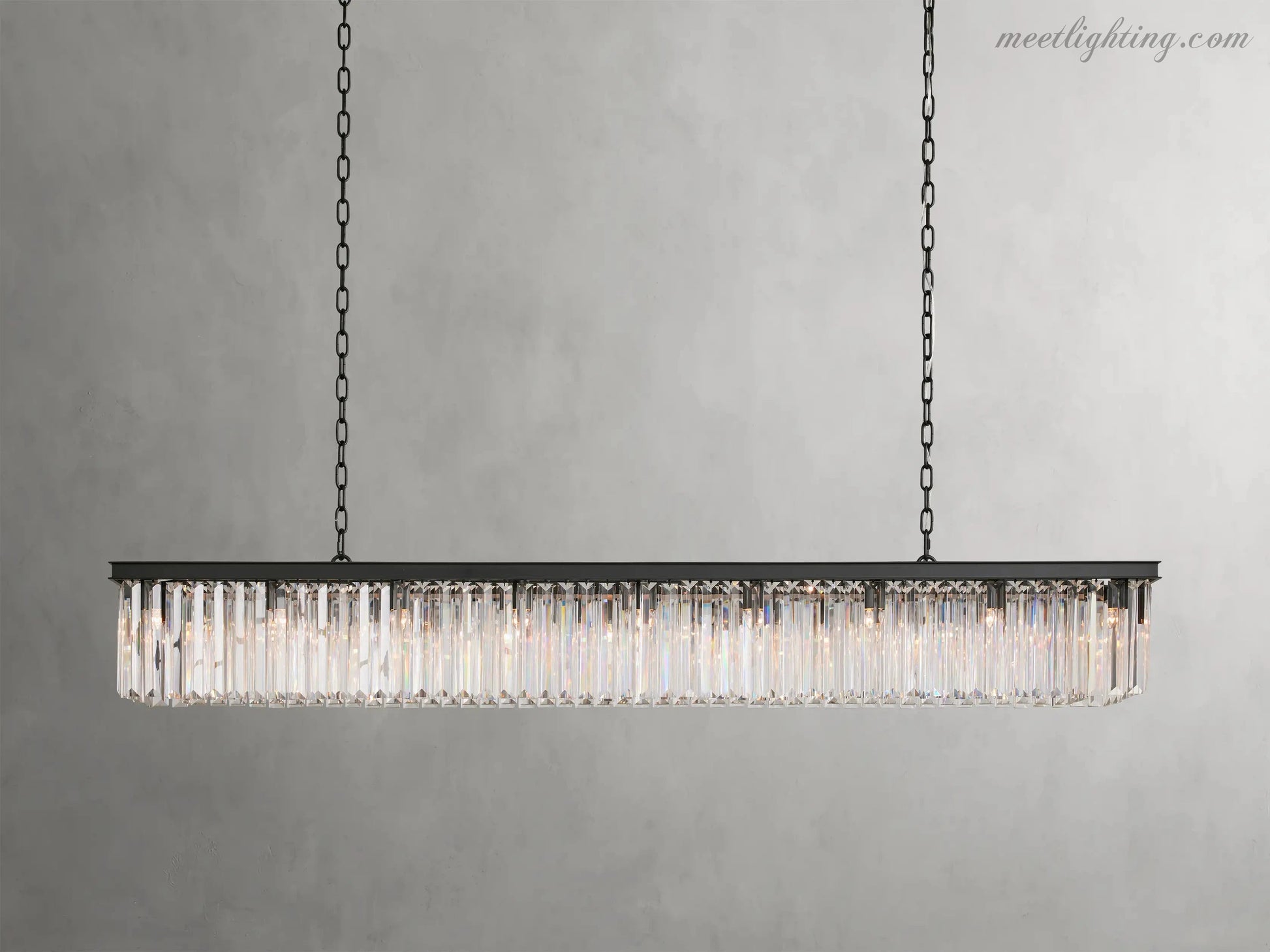 Leyland Rectangular Chandelier-Meet Lighting