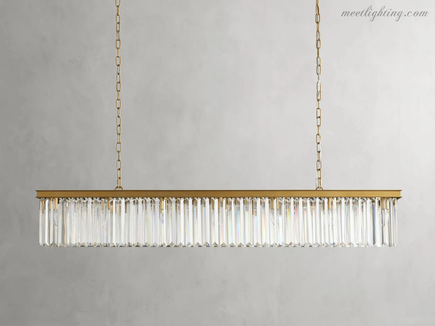 Leyland Rectangular Chandelier-Meet Lighting