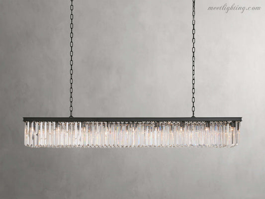 Leyland Rectangular Chandelier-Meet Lighting