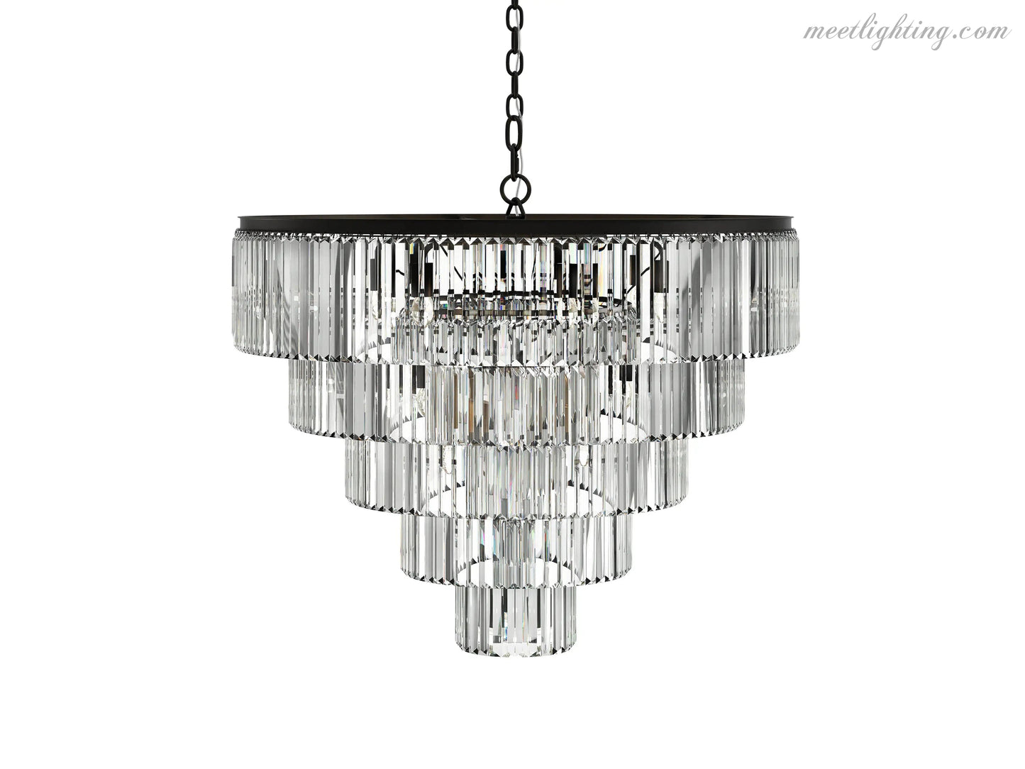 Leyland Tiered Round Chandelier-Meet Lighting