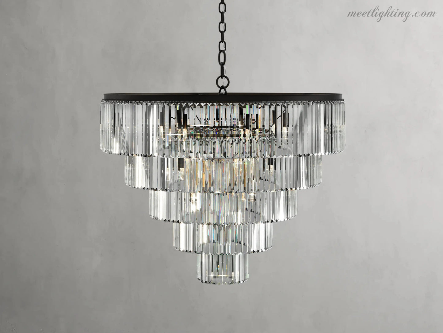 Leyland Tiered Round Chandelier-Meet Lighting