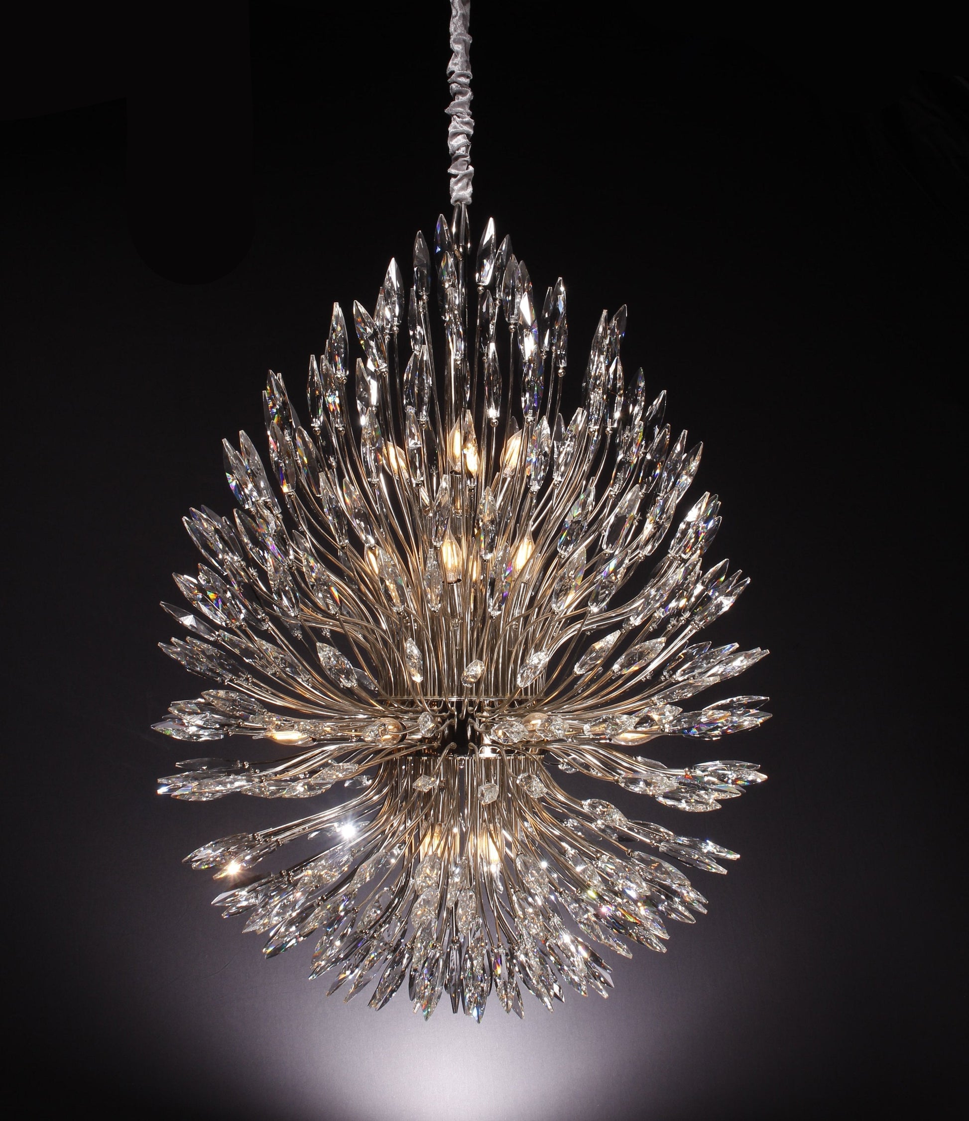 Lily Starburst Crystal Sputnik Chandelier 43"W-Meet Lighting