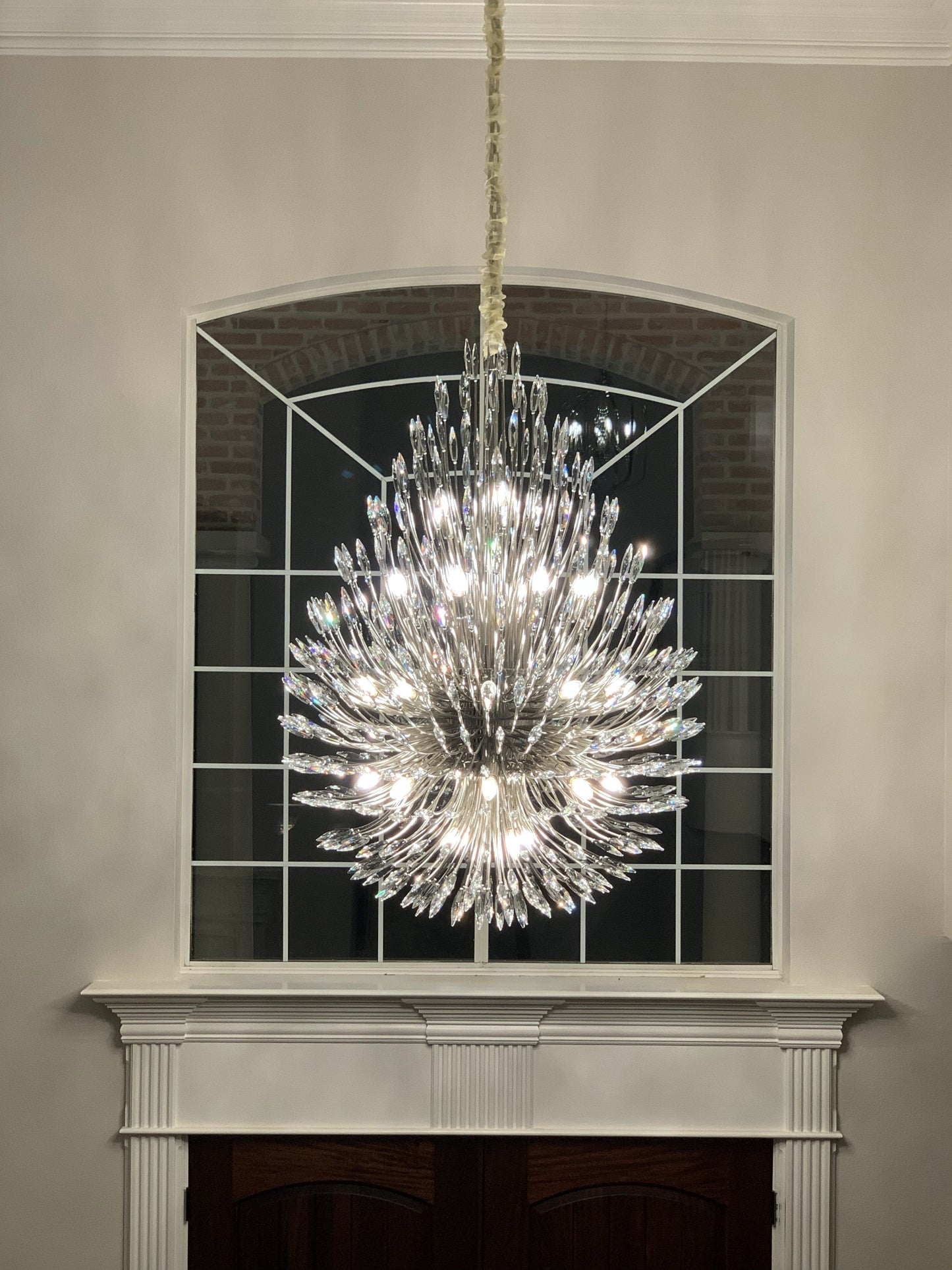 Lily Starburst Crystal Sputnik Chandelier 43"W-Meet Lighting