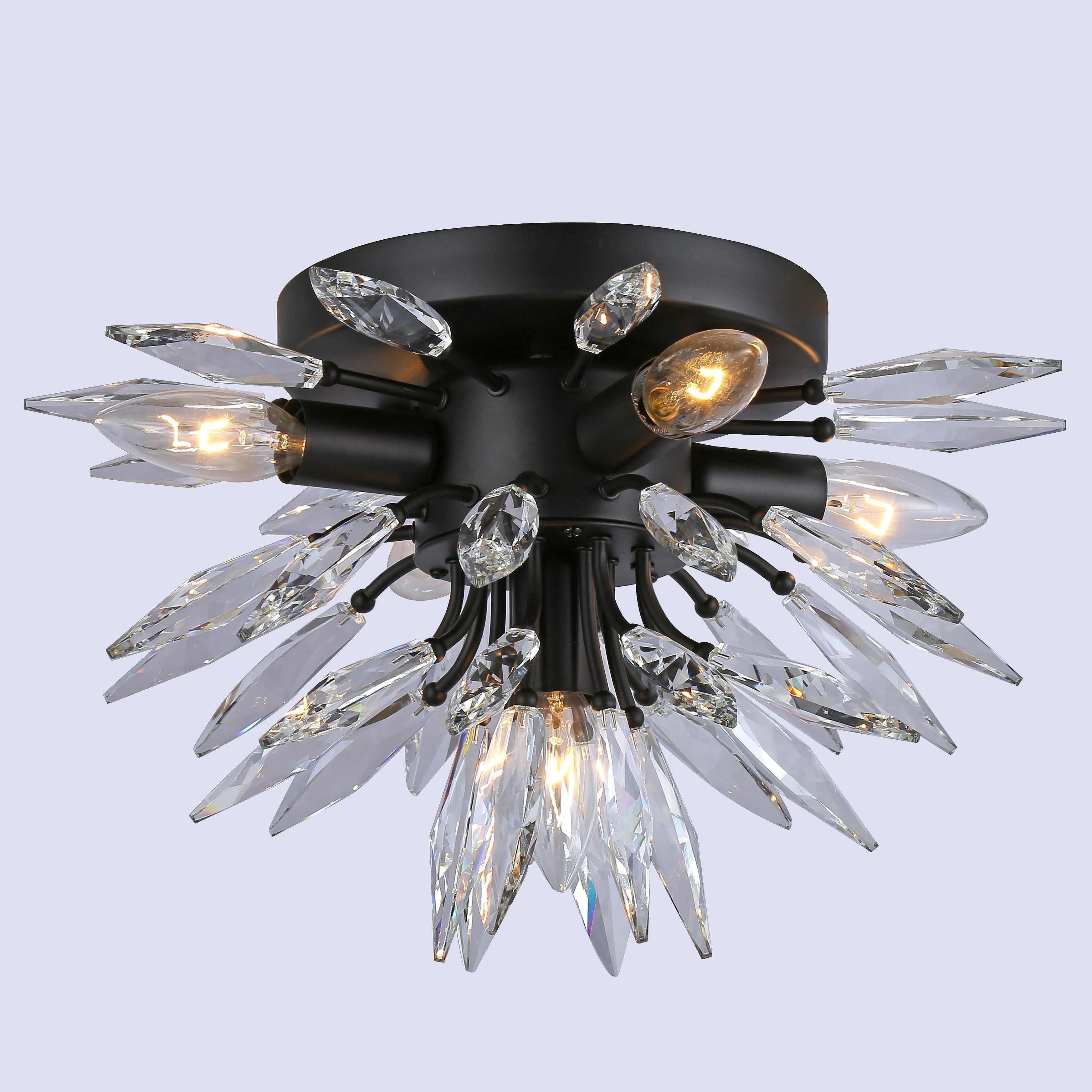 Lily Starburst Crystal Sputnik Flushmount-Meet Lighting