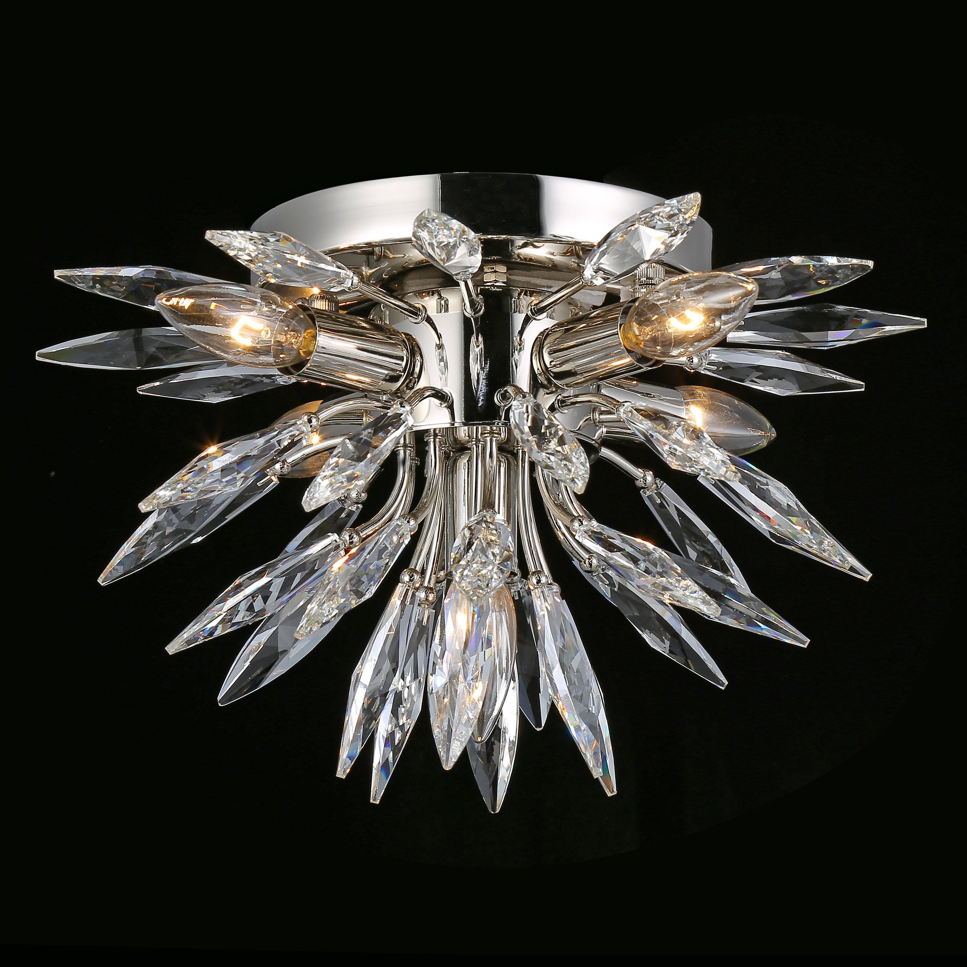 Lily Starburst Crystal Sputnik Flushmount-Meet Lighting