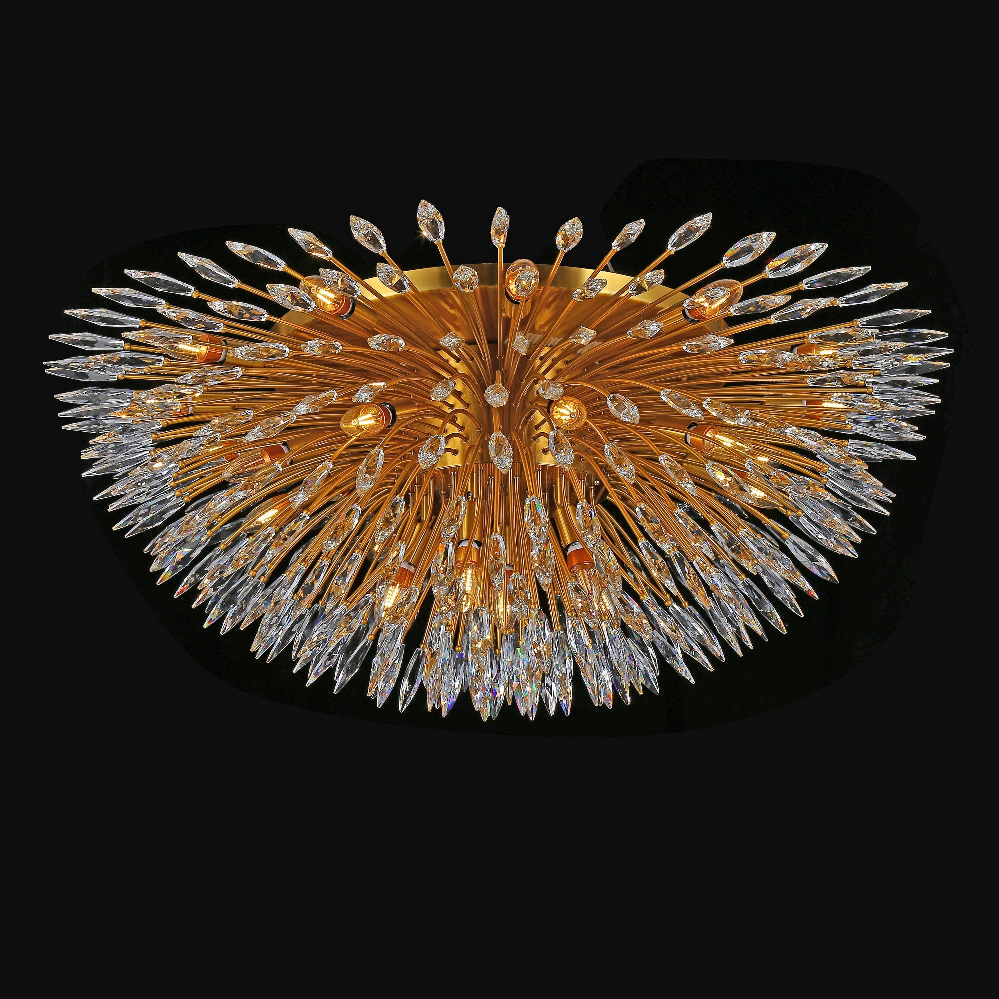 Lily Starburst Crystal Sputnik Flushmount-Meet Lighting