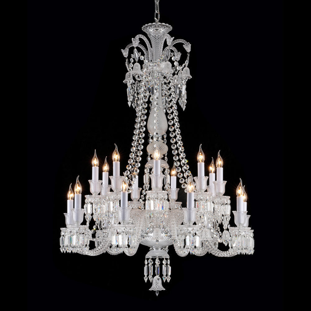 Long Neck Zenith Baccarat Crystal Chandelier-Meet Lighting