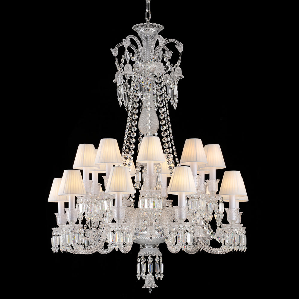 Long Neck Zenith Baccarat Crystal Chandelier-Meet Lighting