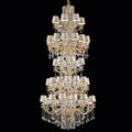 Long golden maria theresa crystal chandelier