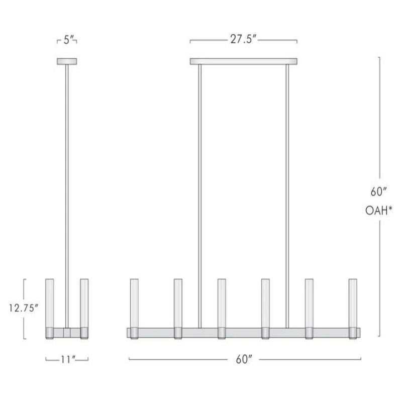 Lorraine Linear Chandelier 60"L