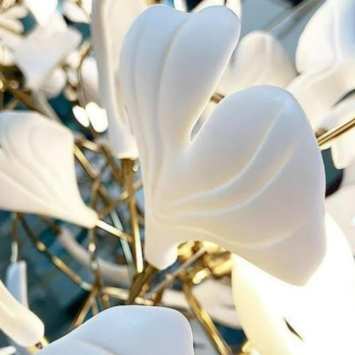 Luxury Ceramic Ginkgo Branch Chandelier-Meet Lighting