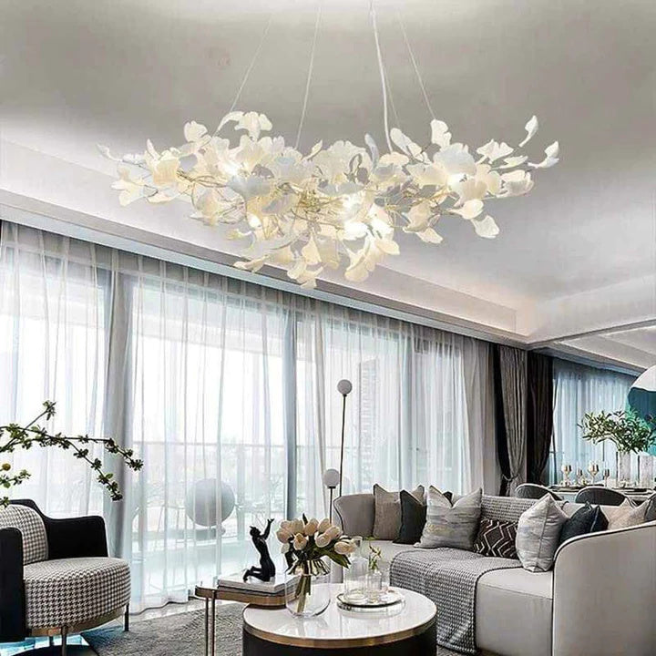 Luxury Ceramic Ginkgo Chandelier-Meet Lighting