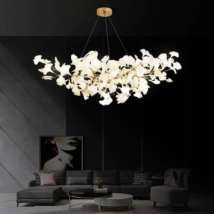 Luxury Ceramic Ginkgo Chandelier-Meet Lighting