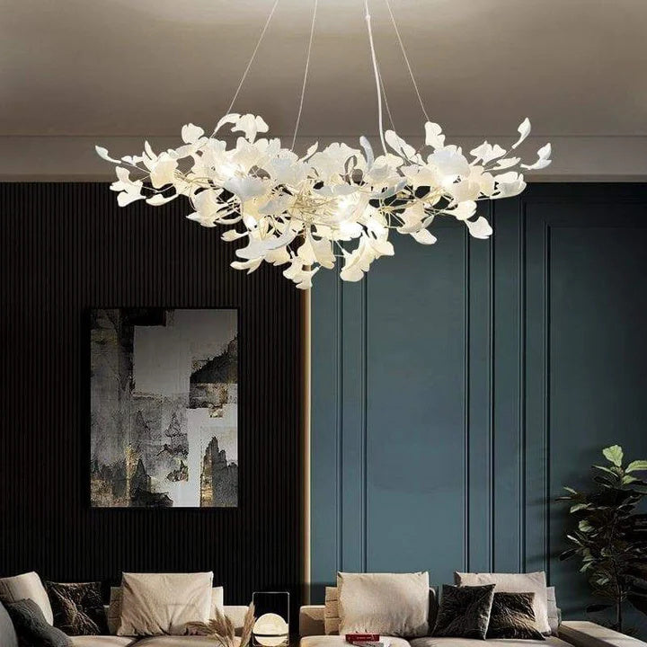 Luxury Ceramic Ginkgo Chandelier-Meet Lighting