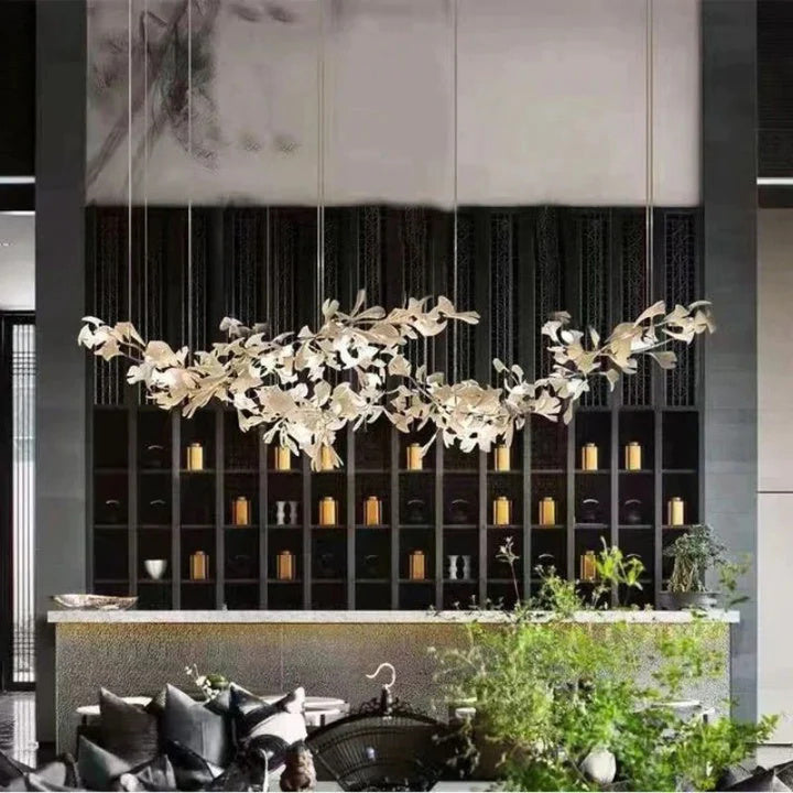 Luxury Ceramic Ginkgo Chandelier-Meet Lighting