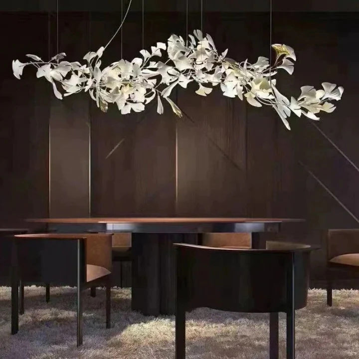 Luxury Ceramic Ginkgo Chandelier-Meet Lighting