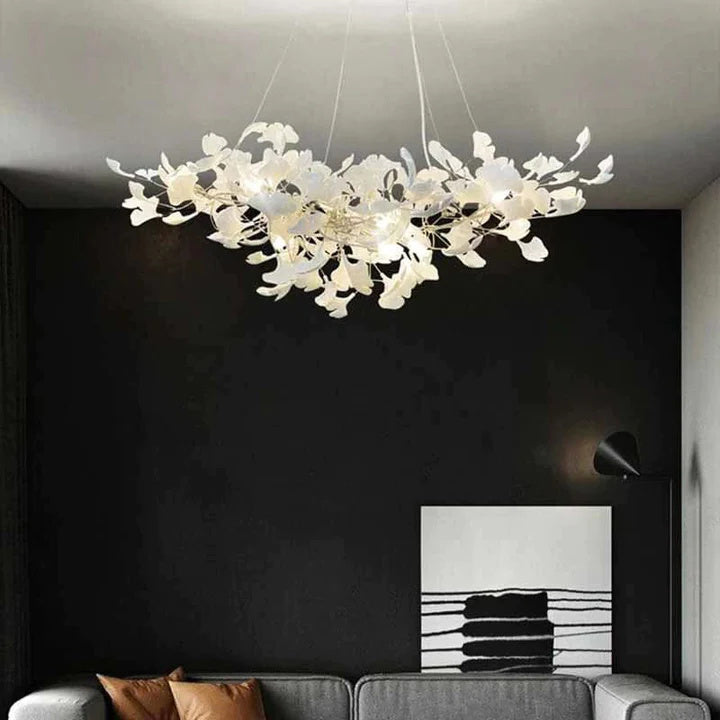 Luxury Ceramic Ginkgo Chandelier-Meet Lighting