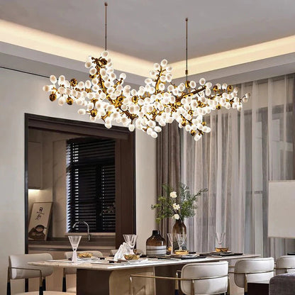 Luxury Escamoles Horizontal Grape Chandelier-Meet Lighting