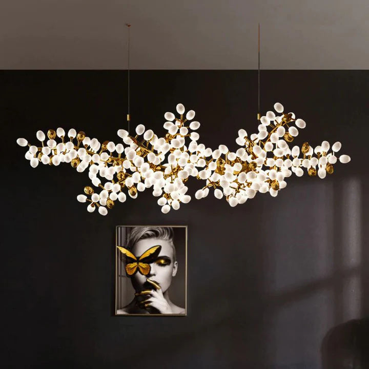 Luxury Escamoles Horizontal Grape Chandelier-MEET LIGHTING
