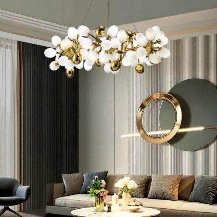 Luxury Escamoles Modern Grape Round Chandelier-MEET LIGHTING
