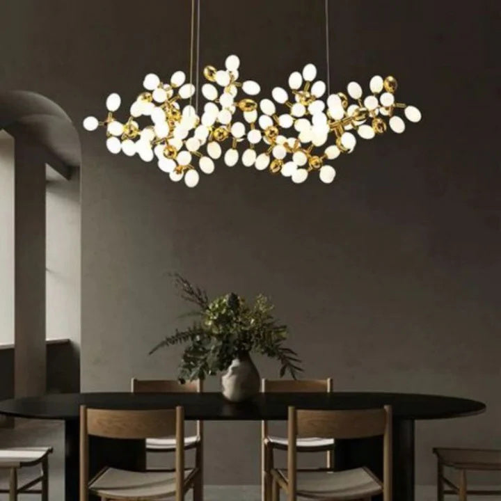 Luxury Escamoles Modern Linear Grape Chandelier-Meet Lighting