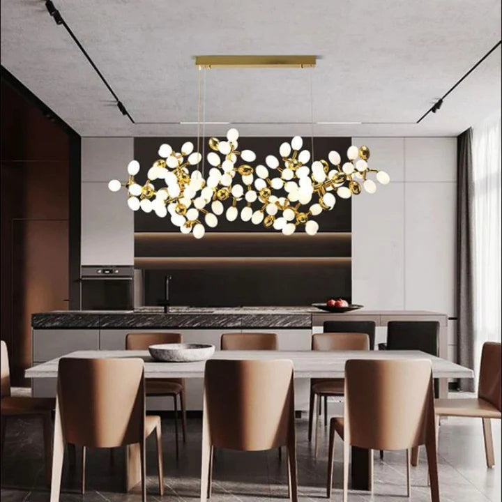 Luxury Escamoles Modern Linear Grape Chandelier-MEET LIGHTING