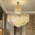 Luxury Hotel Hallway Ceiling Lighting Fixture Large Round Crystal Chandelier For Foyer Living Room Staircase-MEET LIGHTING