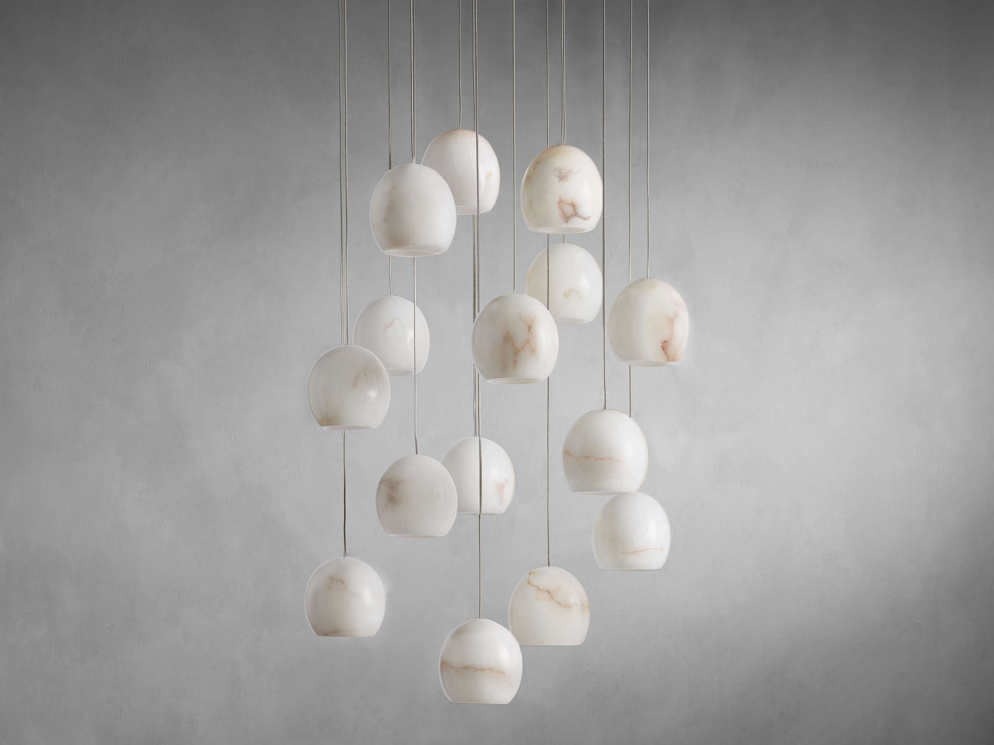 MAVA ALABASTER MAEVA ROUND CHANDELIER 13'' 21'' 36''-Meet Lighting