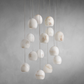 MAVA ALABASTER MAEVA ROUND CHANDELIER 13'' 21'' 36''-Meet Lighting