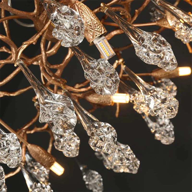 Modern Branch Chandelier Drop Flower D 39.3"