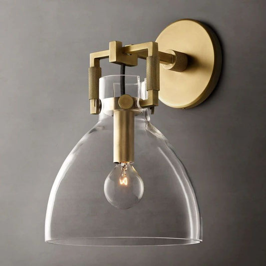 Mechanist Glass Cloche Sconce 8''