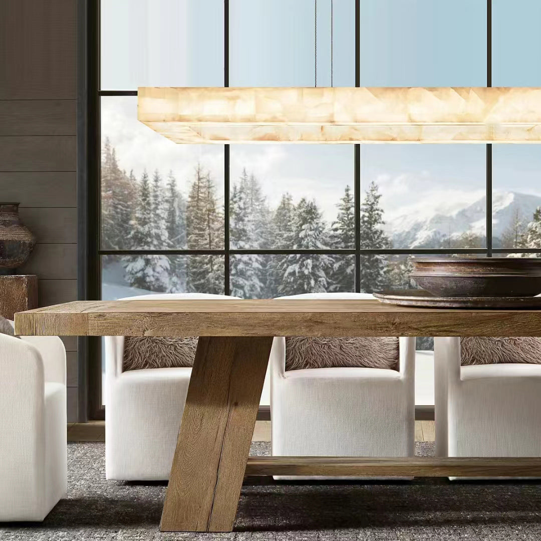 Marble Rivage Rectangle Chandelier 72"-MEET LIGHTING