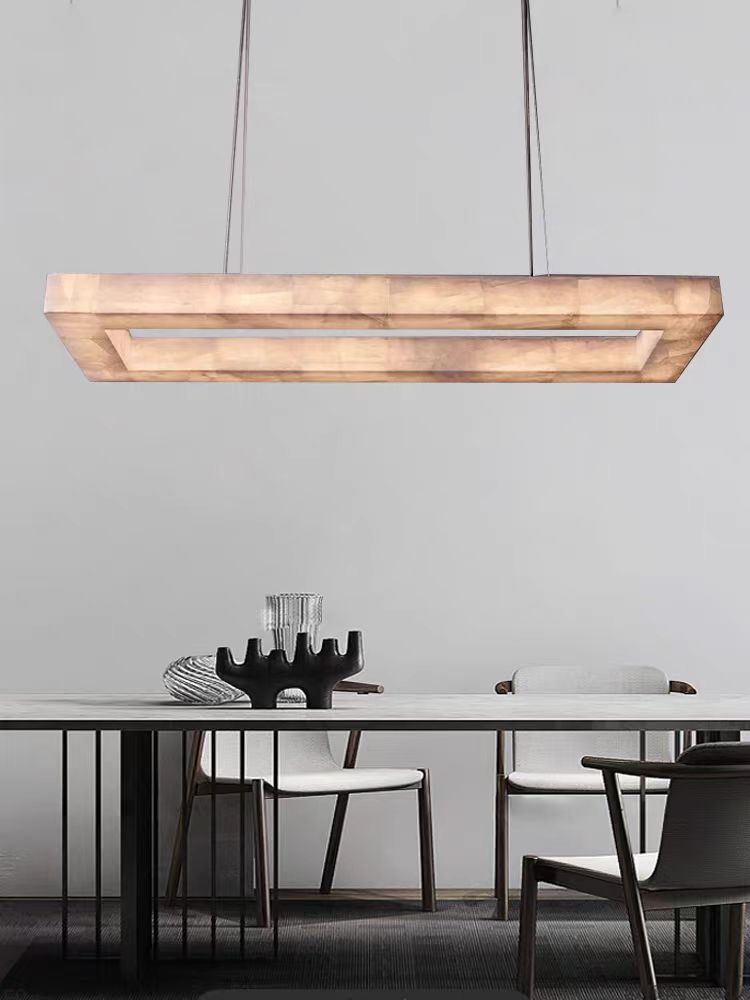 Marble Rivage Rectangle Chandelier 72"-MEET LIGHTING