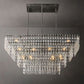 Marigna Four-Tier Rectangular Chandelier 72" Pendant for living room,Pendant for kitchen,Pendant for bathrooms,Pendant for bedrooms,Pendant for foyer,Pendant for stairways,Pendant for dining room Rbrights Matte Black  