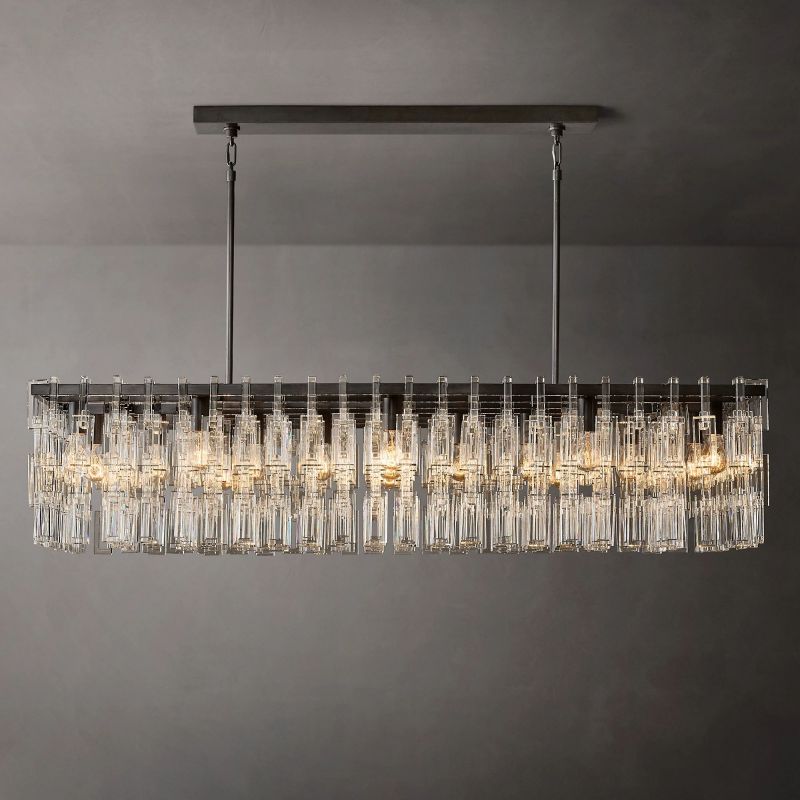 Marigna Rectangular Chandelier 60" Pendant for living room,Pendant for kitchen,Pendant for bathrooms,Pendant for bedrooms,Pendant for foyer,Pendant for stairways,Pendant for dining room Rbrights   