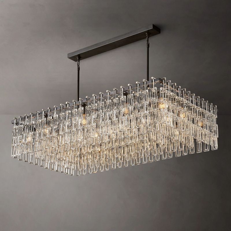 Marigna Rectangular Chandelier 60" Pendant for living room,Pendant for kitchen,Pendant for bathrooms,Pendant for bedrooms,Pendant for foyer,Pendant for stairways,Pendant for dining room Rbrights   