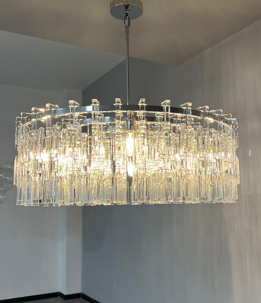 Marignan K9 Crystal Round Chandelier 36"-Meet Lighting